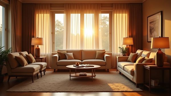 Lumière du soir au salon : doser l'intensité pièce par pièce