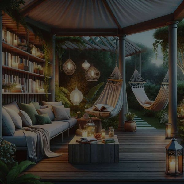 Comment créer un coin lecture extérieur confortable et protégé des éléments ?